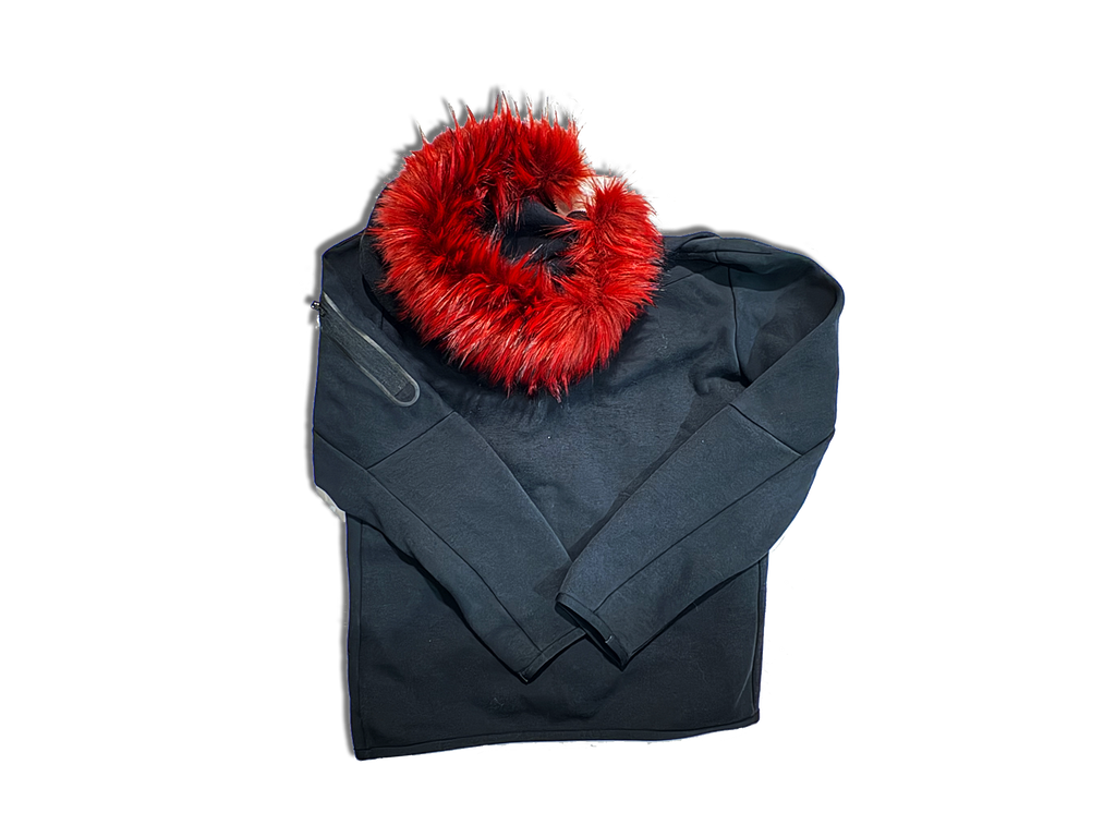 NIKE TECH FURRR “BLACK/RED”