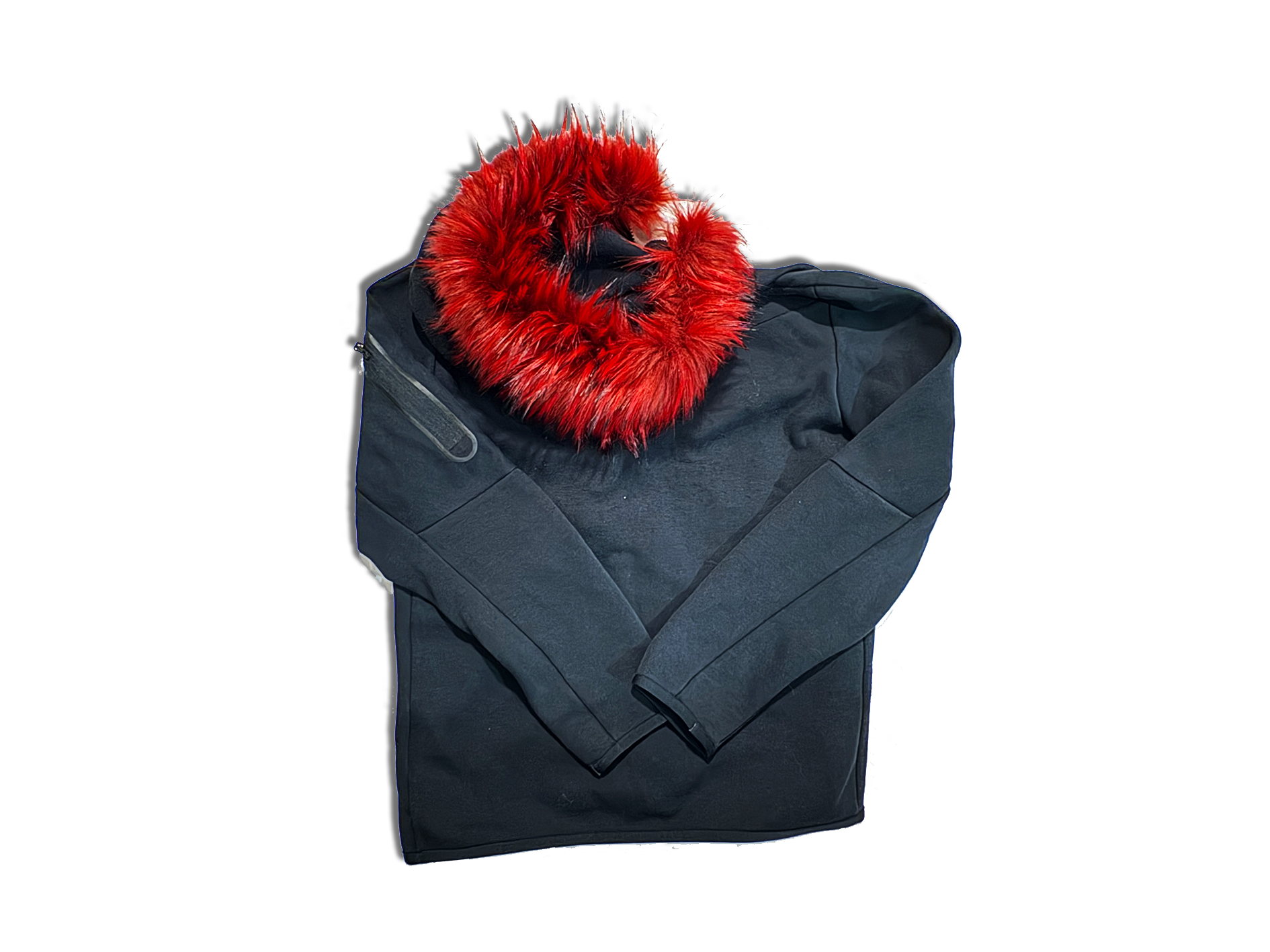 NIKE TECH FURRR “BLACK/RED”