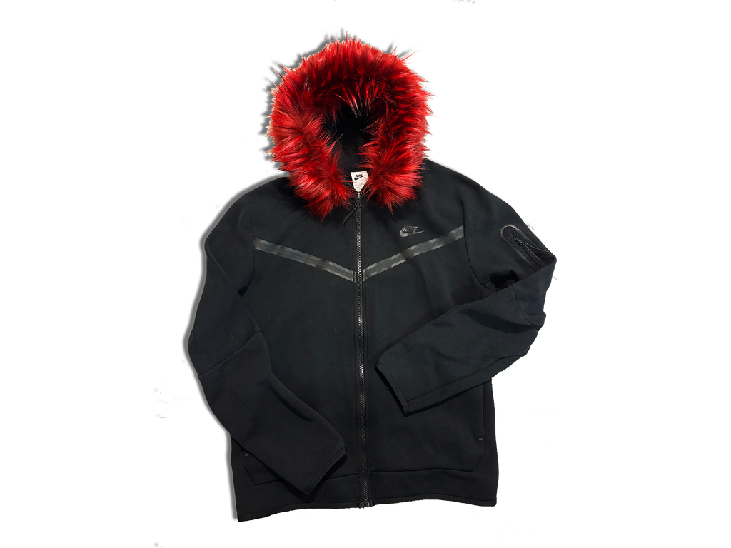 NIKE TECH FURRR “BLACK/RED”