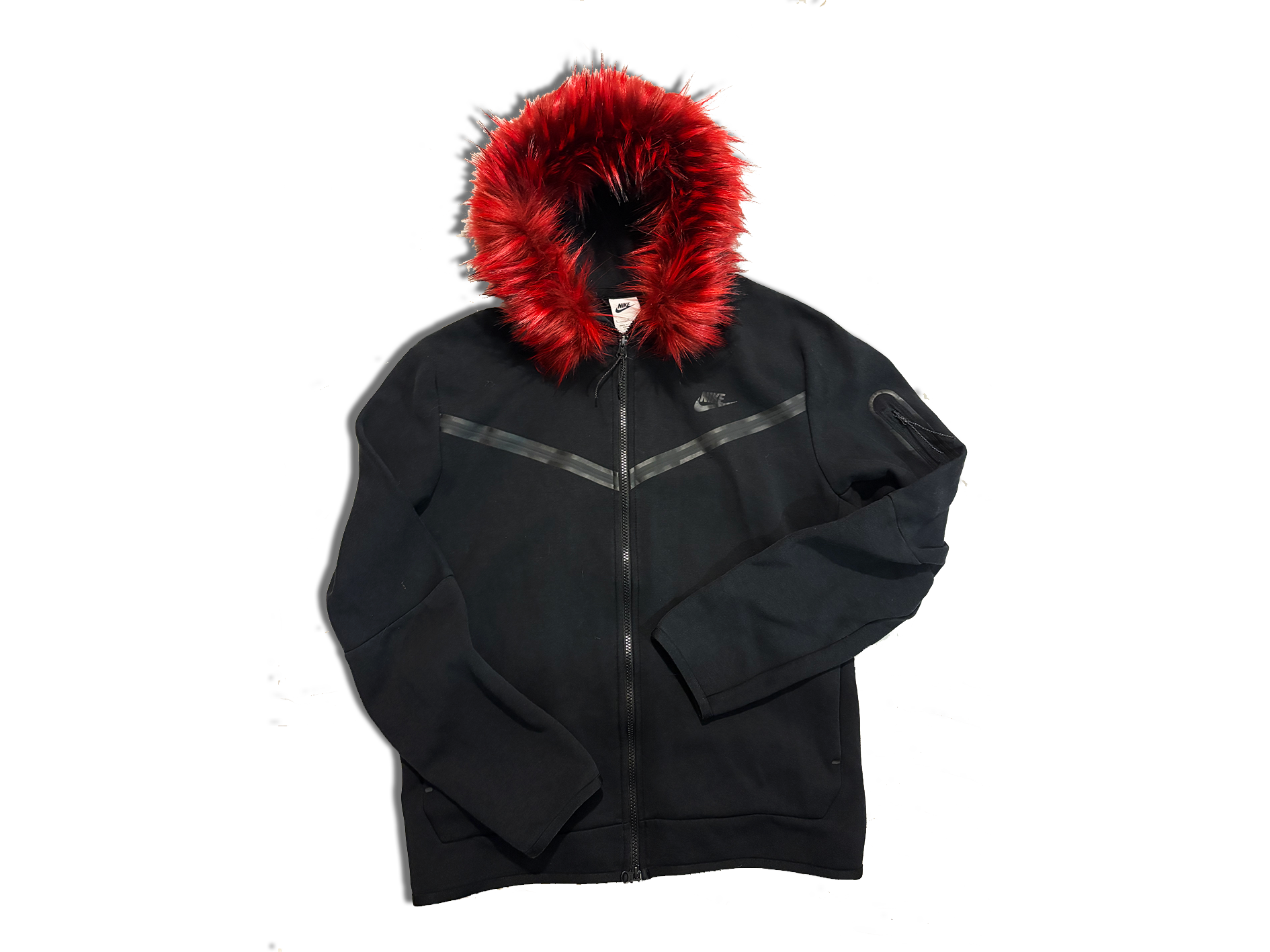 NIKE TECH FURRR “BLACK/RED”