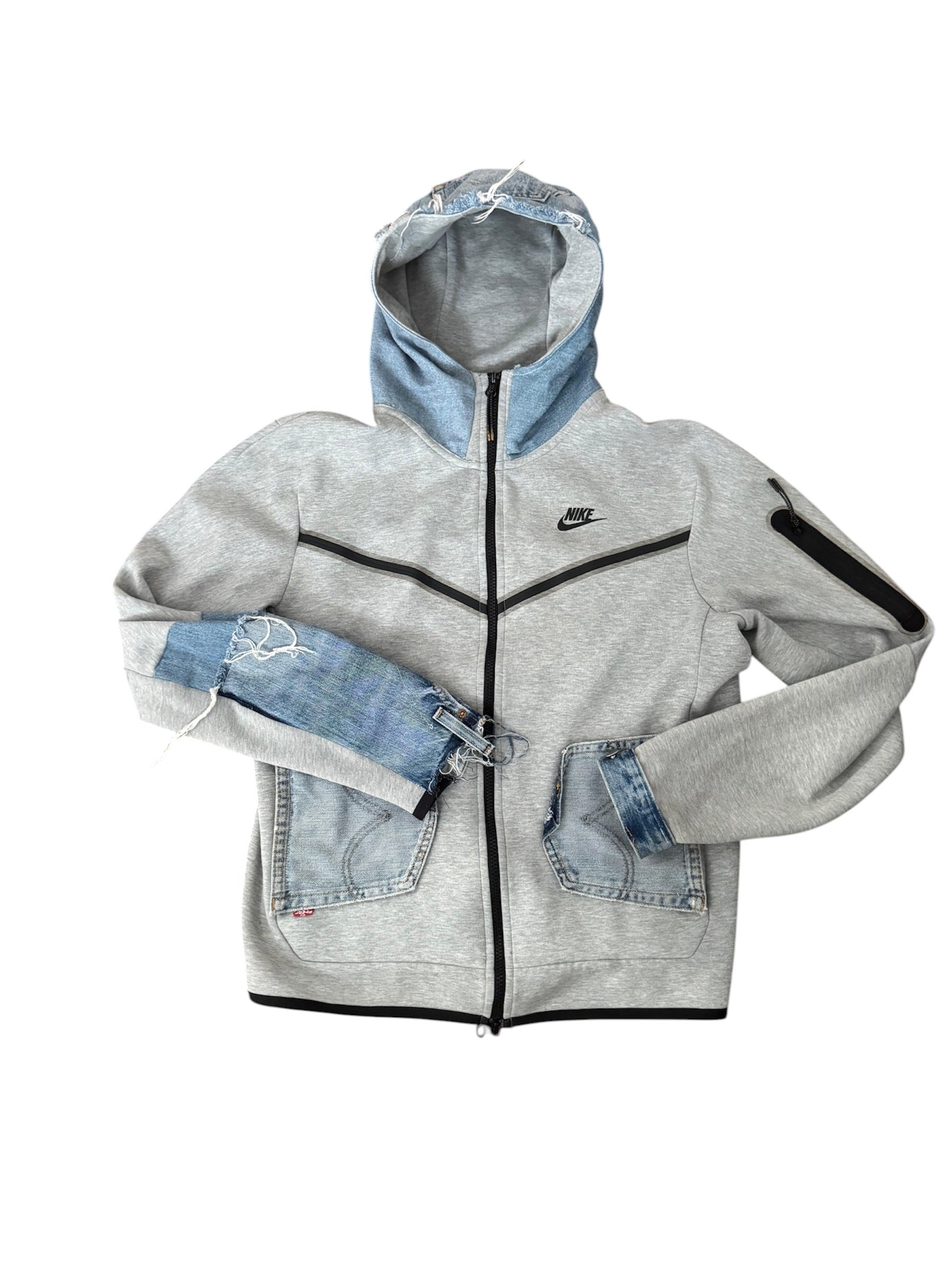 NIKE TECH CUSTOM JEANS GREY/BLUE