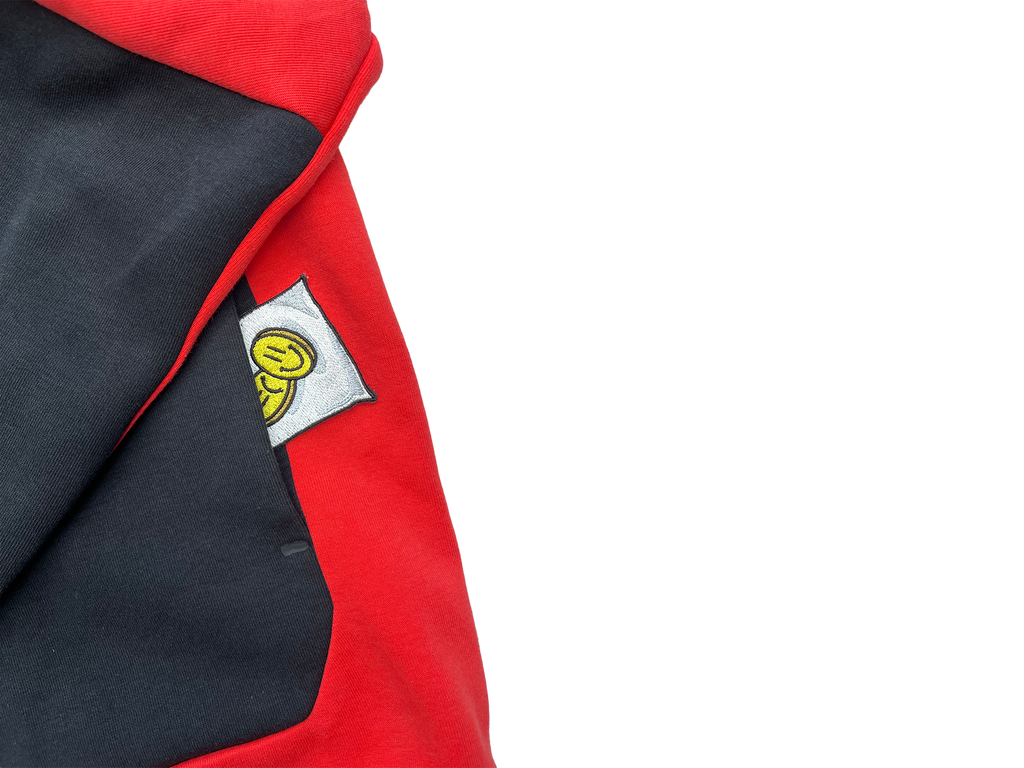 NIKE TECH FURRR "RED/BLACK/GREY" WITH SEWEN PATCHES